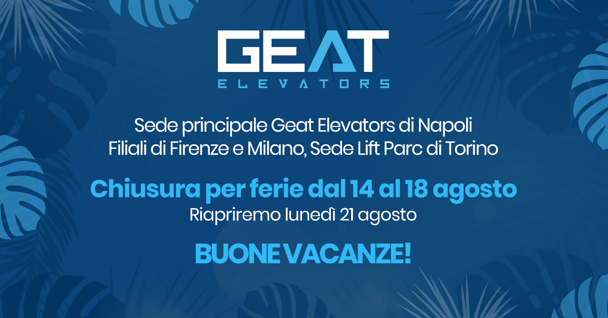 Chiusura per ferie estive dal 14 al 18 agosto