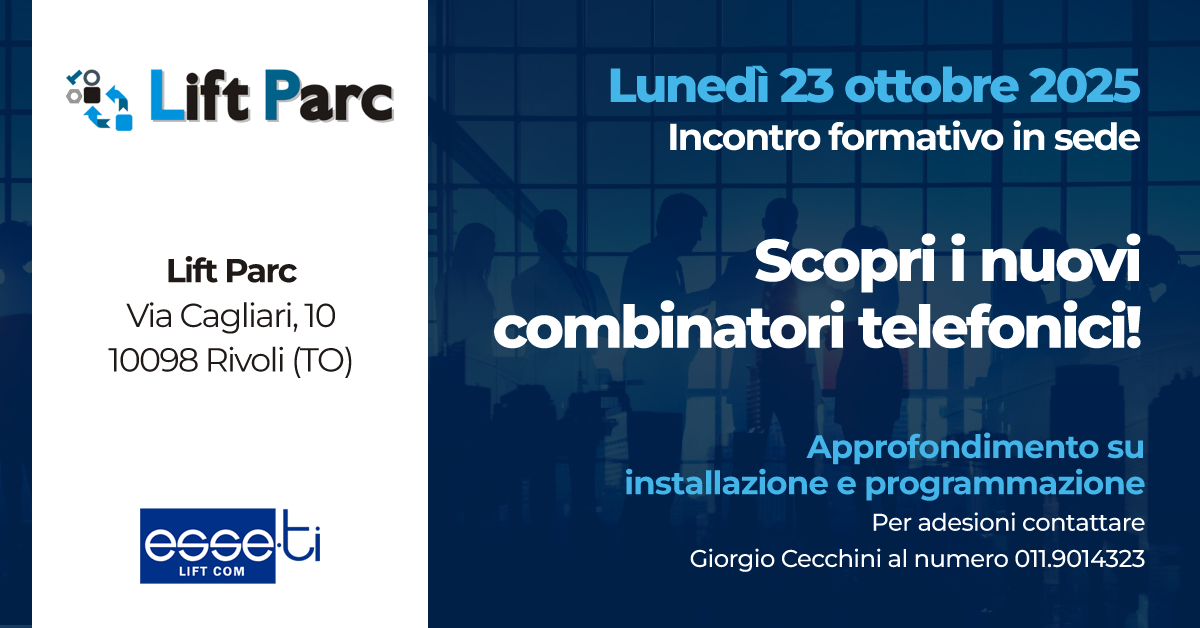 Incontro formativo sui combinatori telefonici presso Lift Parc
